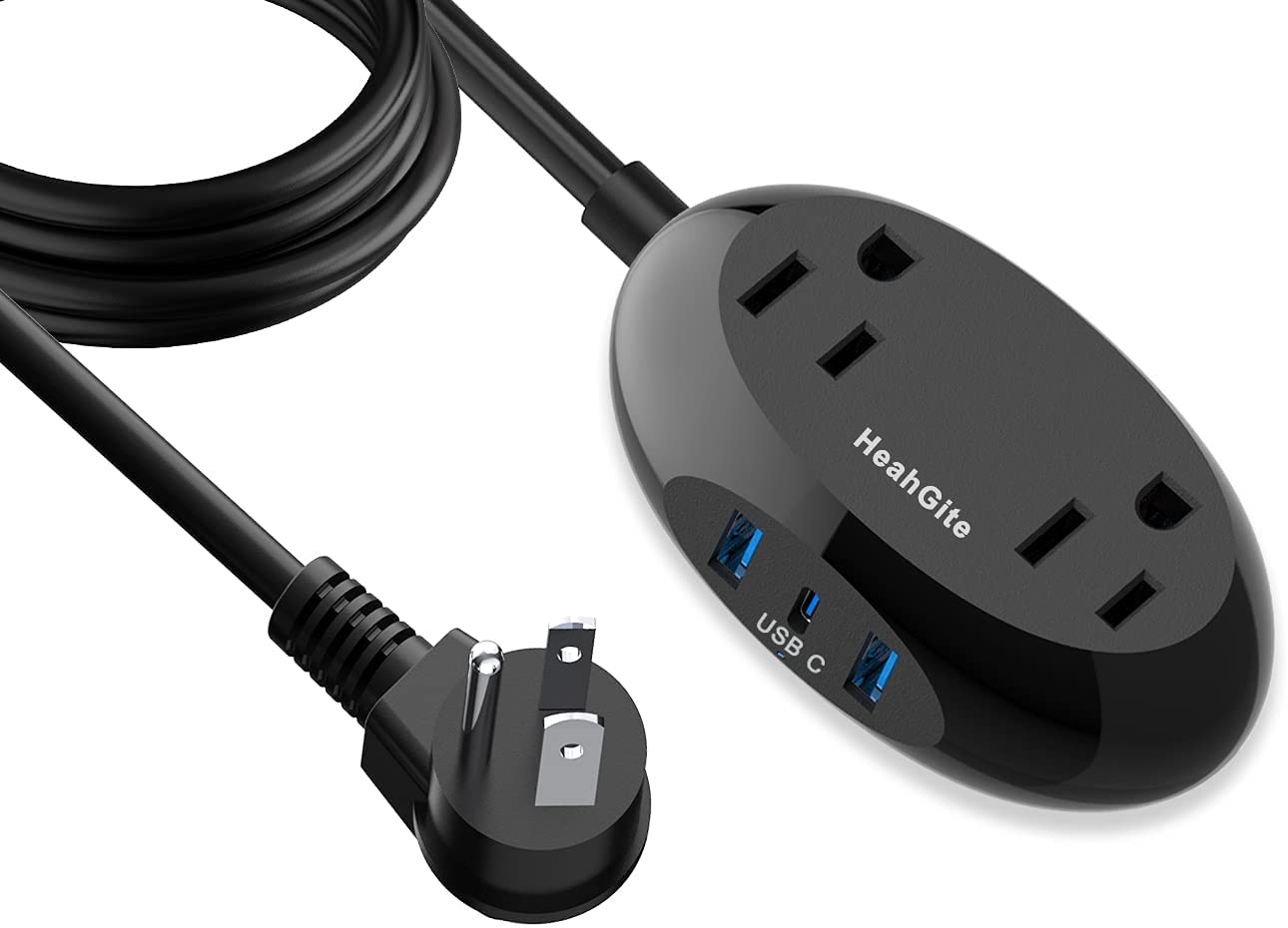 Useful travel gifts Mini Power Strip with USB C,5 ft Extension Cord