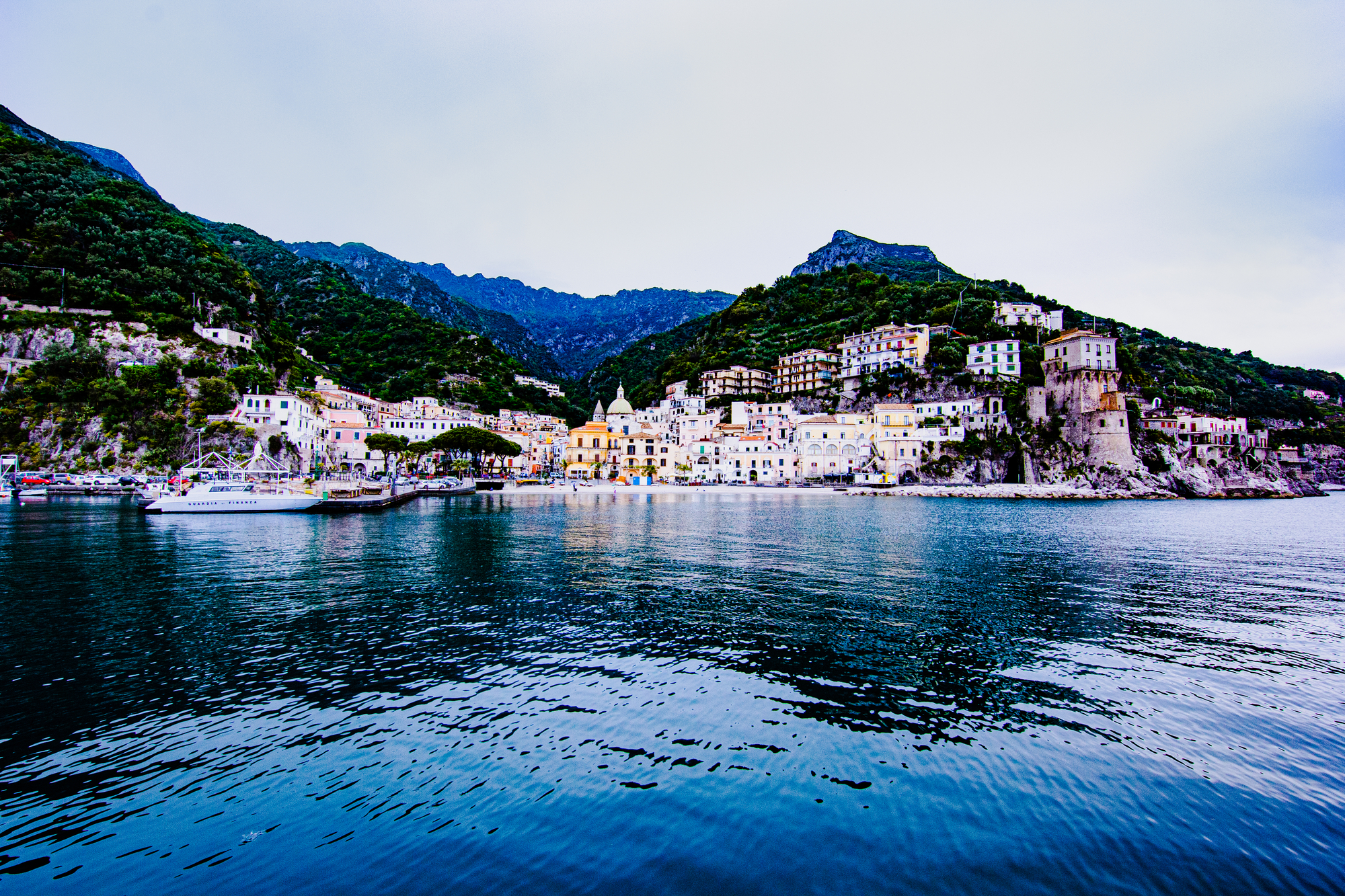 cetara, amalfi coast. Italy. panorama of the village. view from the sea