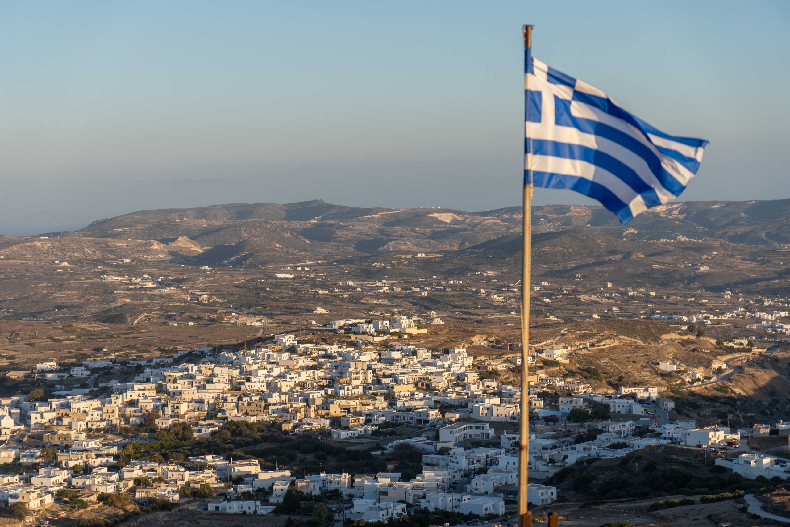 view over Milos from Plaka Castle