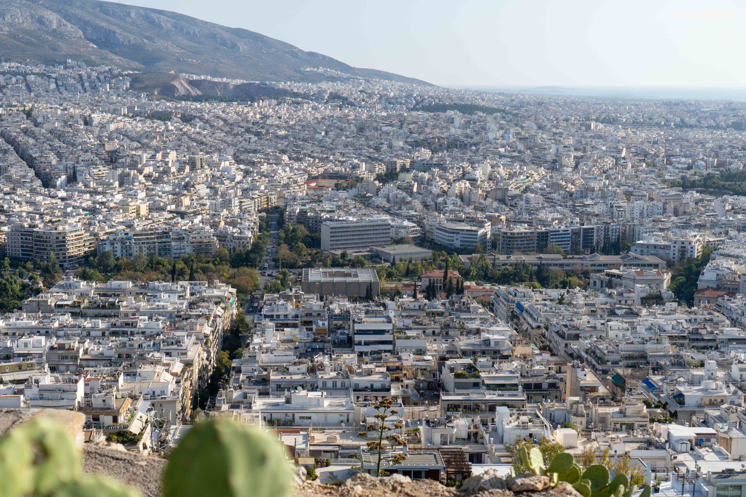 uitzicht over Athene vanop Lycabettus Hill