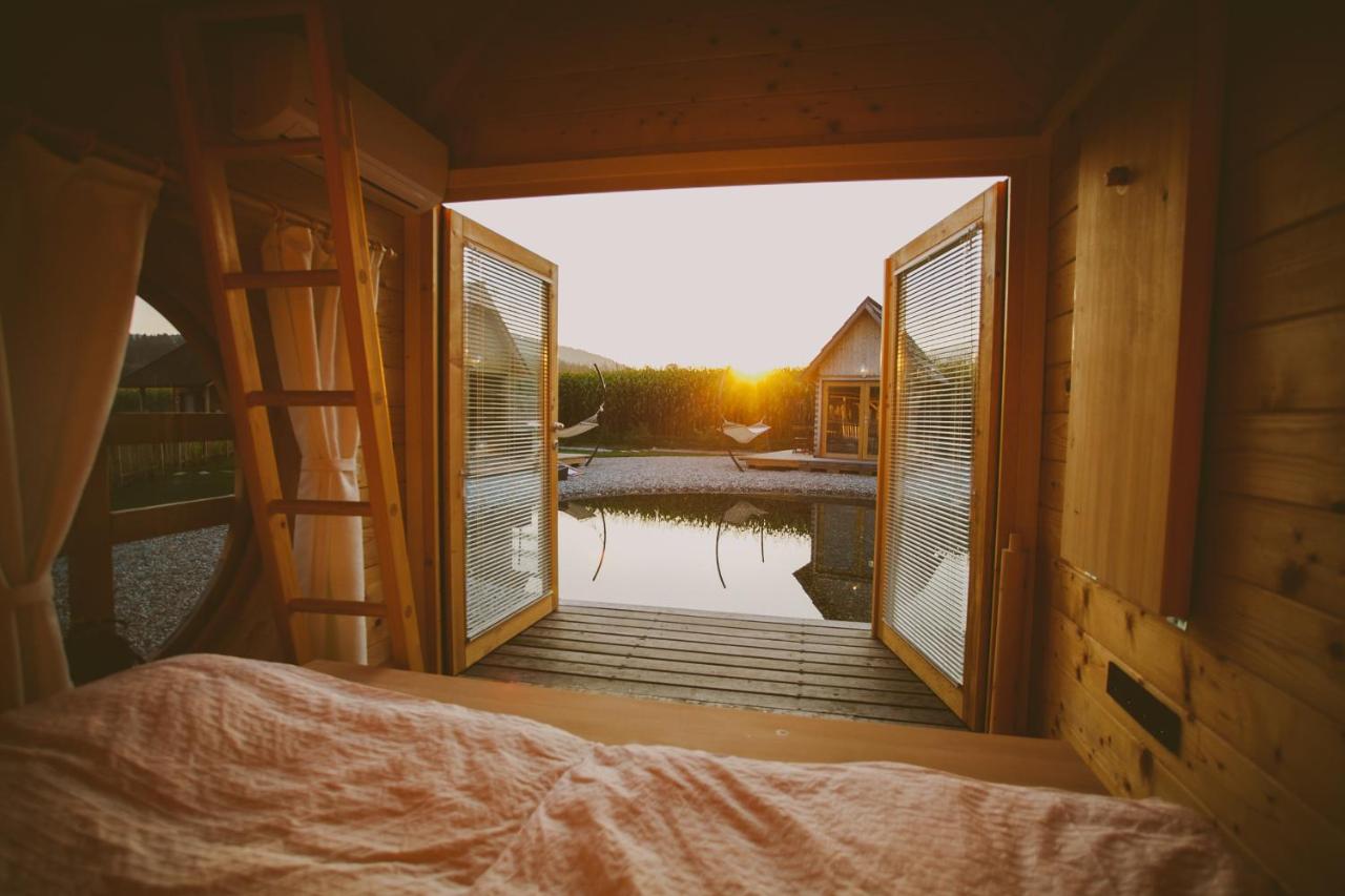 Green Resort Glamping view out of bed