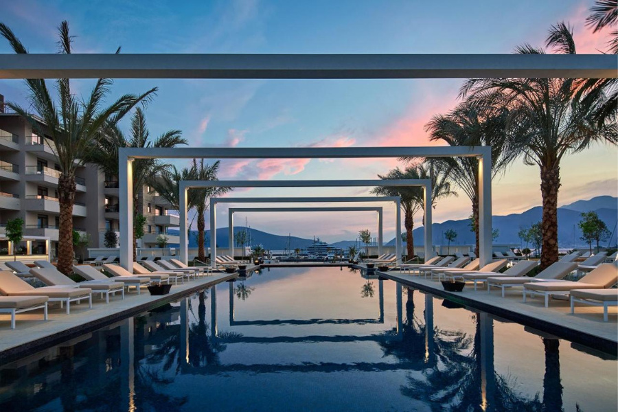 Best Kotor hotels - Regent Porto Montenegro - pool view